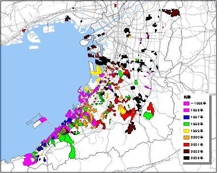 大阪湾沿岸から内陸へ分布域を広げたセアカゴケグモの画像